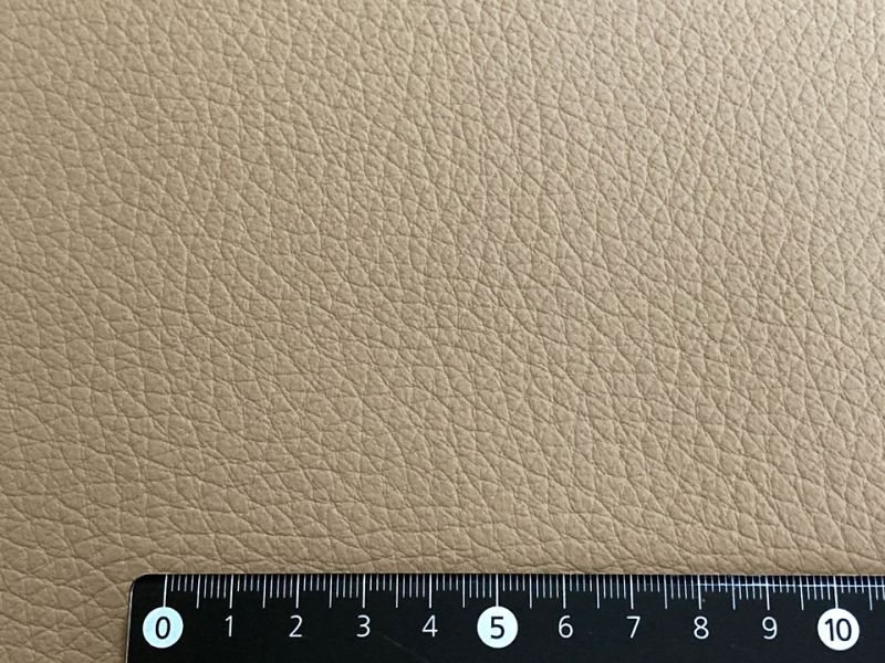 画像5: 合皮レザー生地 難燃 広幅【ソフト シボ大 濃ベージュ】 (5)