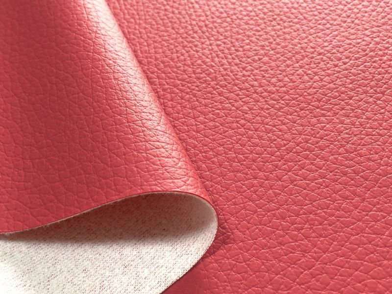 画像3: 合皮レザー生地 難燃 広幅【ソフト シボ大 赤】 (3)