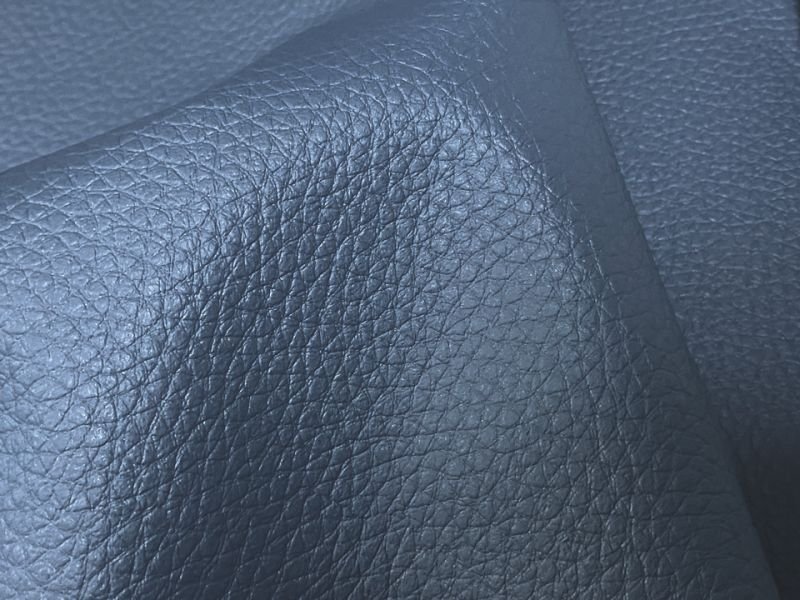 画像6: 合皮レザー生地 難燃 広幅【ソフト シボ大 紺色】 (6)