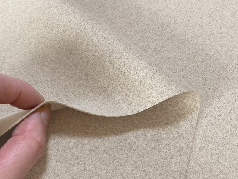 画像6: 【142cm×4〜6M単位】最高級 スエード調生地 人工皮革 無地 日本製 【サンドベージュ 伸縮性 やや薄手】（アウトレット） (6)