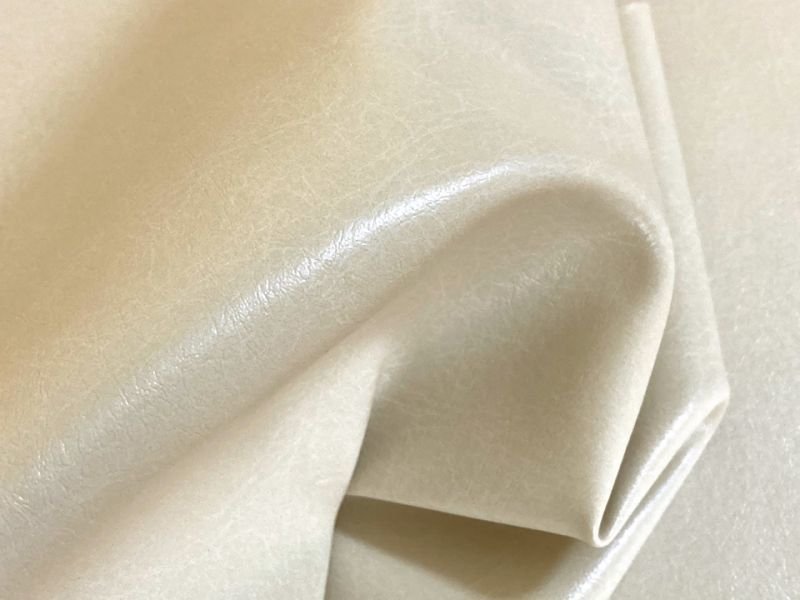 画像5: 合皮レザー生地【ソフトアンティーク 難燃 オフ白】 (5)