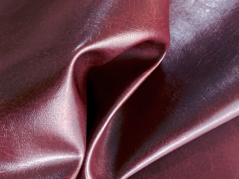 画像5: 合皮レザー生地【ソフトアンティーク 難燃 ワインレッド】 (5)