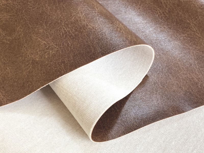 画像3: 合皮レザー生地【ソフトアンティーク 難燃 こげ茶】 (3)