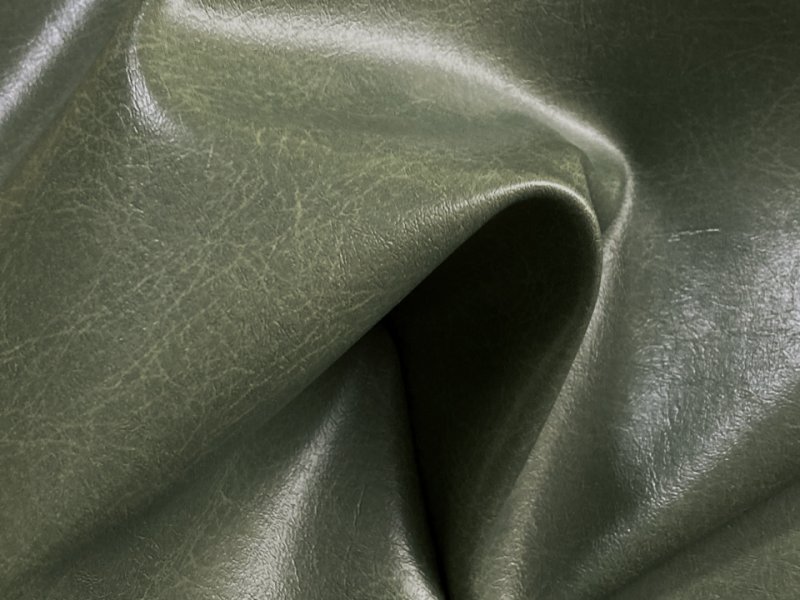 画像5: 合皮レザー生地【ソフトアンティーク 難燃 グリーン】 (5)