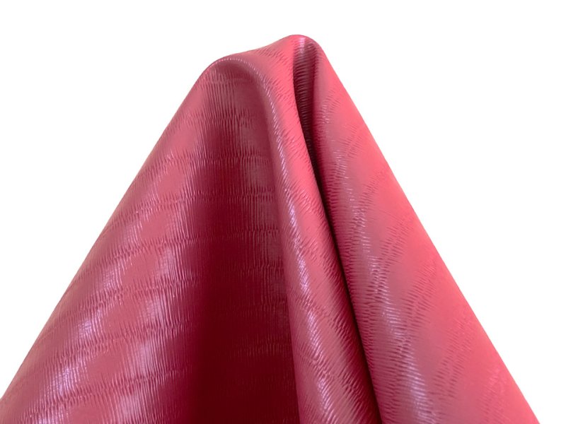 画像5: 合皮レザー生地 エンボス 難燃【畳模様 レッド】 (5)