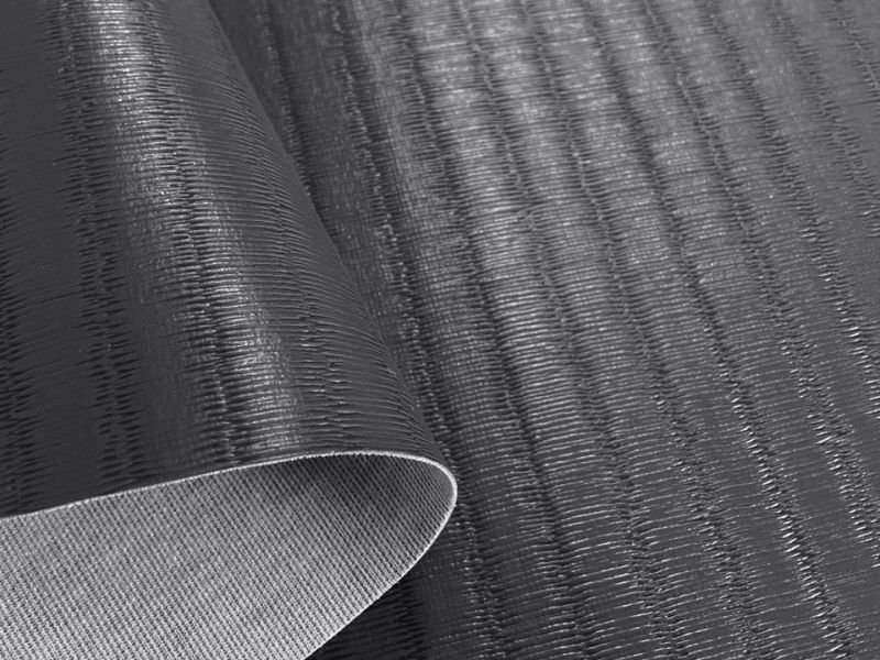 画像4: 合皮レザー生地 エンボス 難燃【畳模様 グレーブラック】 (4)