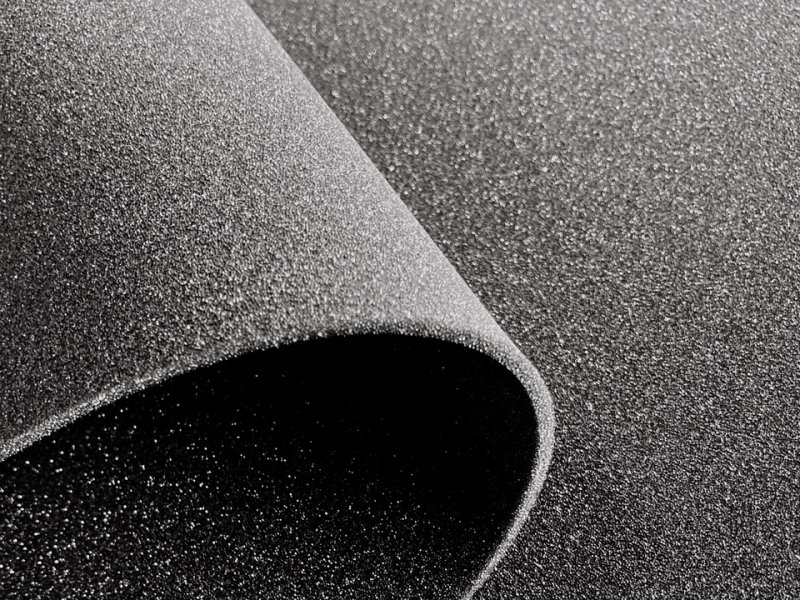 画像3: 【100cm×1M単位】[貼るウレタン（半硬質）] シールタイプ 接着 ウレタンフォーム スポンジ 生地 シート【黒 5mm厚】 (3)