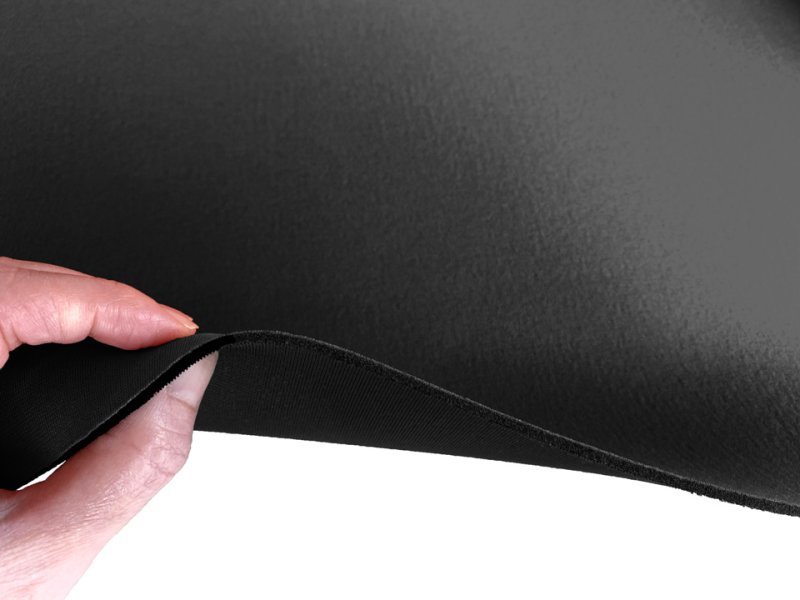 画像5: 【120×50cm単位】ウェットスーツ風 カラフル ウレタンシート 弾力 やや薄手 生地【黒/黒】 (5)