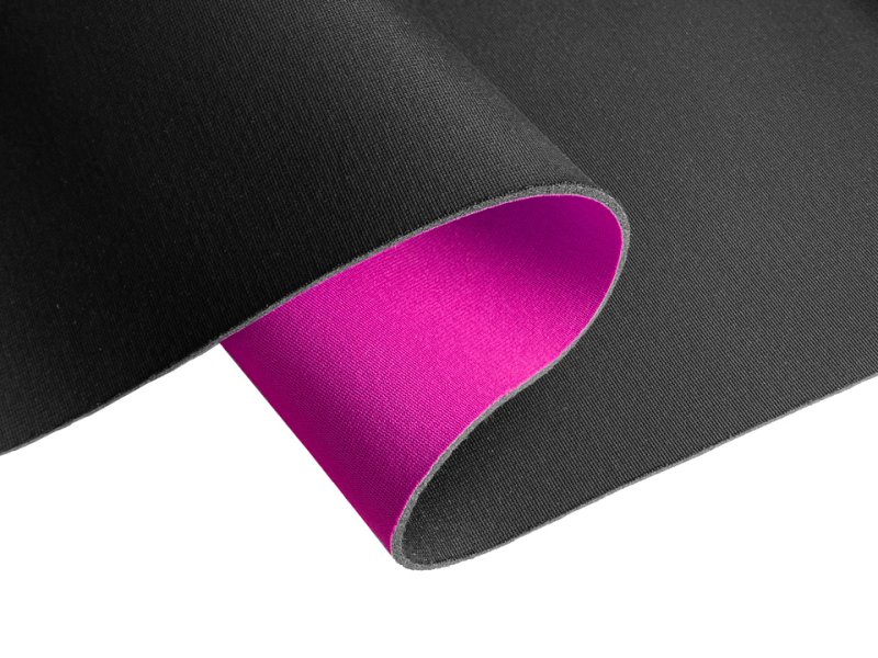 画像5: 【120×50cm単位】ウェットスーツ風 カラフル ウレタンシート 弾力 やや薄手 生地【ローズピンク/黒】 (5)