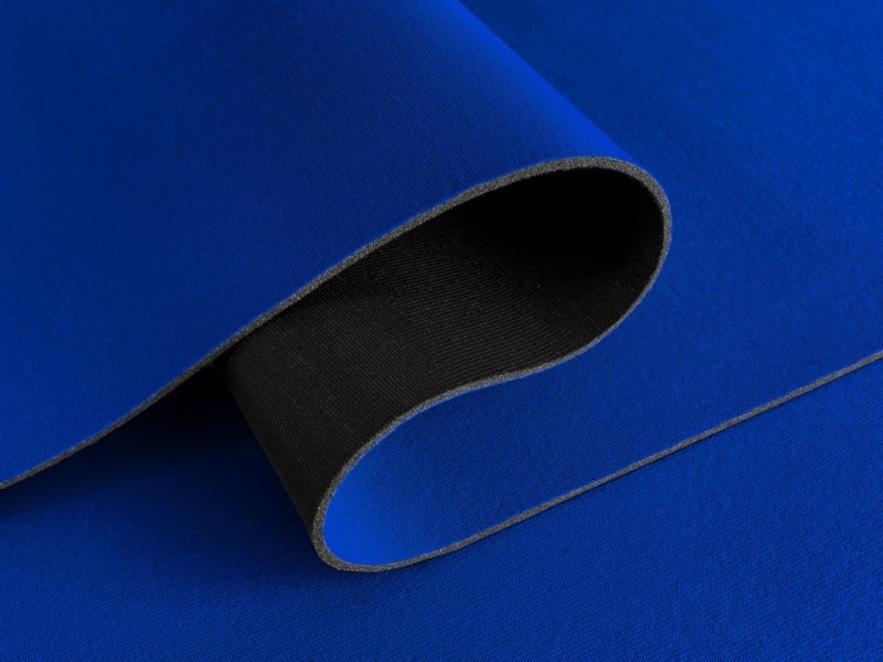 画像4: 【120×50cm単位】ウェットスーツ風 カラフル ウレタンシート 弾力 やや薄手 生地【青/黒】 (4)