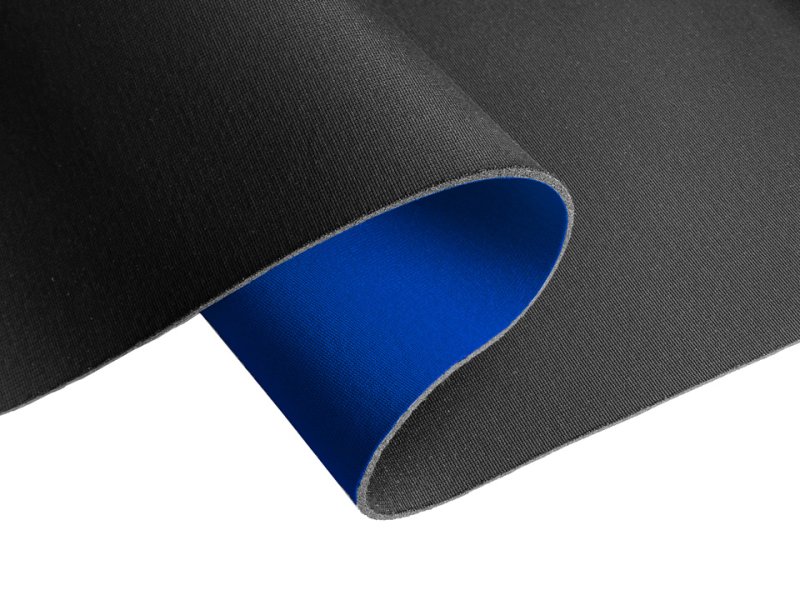 画像5: 【120×50cm単位】ウェットスーツ風 カラフル ウレタンシート 弾力 やや薄手 生地【青/黒】 (5)