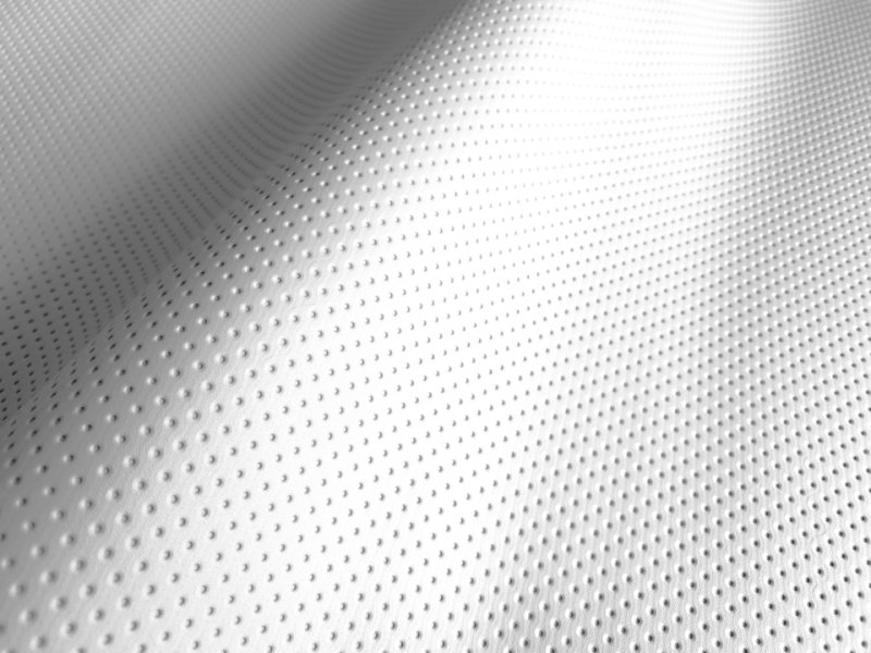 画像2: [巾60] 合皮レザー生地【カラフル ドットパンチング 難燃 耐候性 白】 (2)