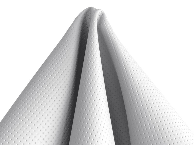 画像4: [巾60] 合皮レザー生地【カラフル ドットパンチング 難燃 耐候性 白】 (4)