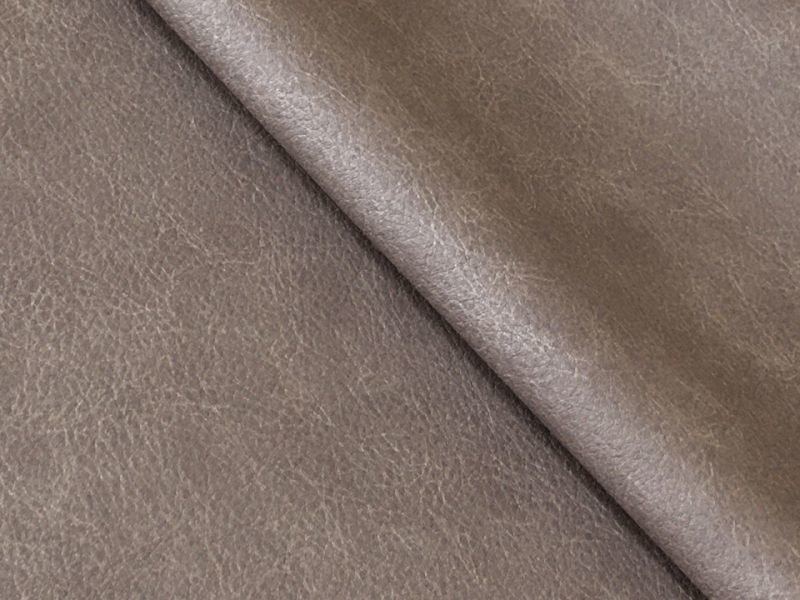 画像3: 合皮レザー生地  伸縮性【ヴィンテージ風 難燃 ウォームグレー】 (3)