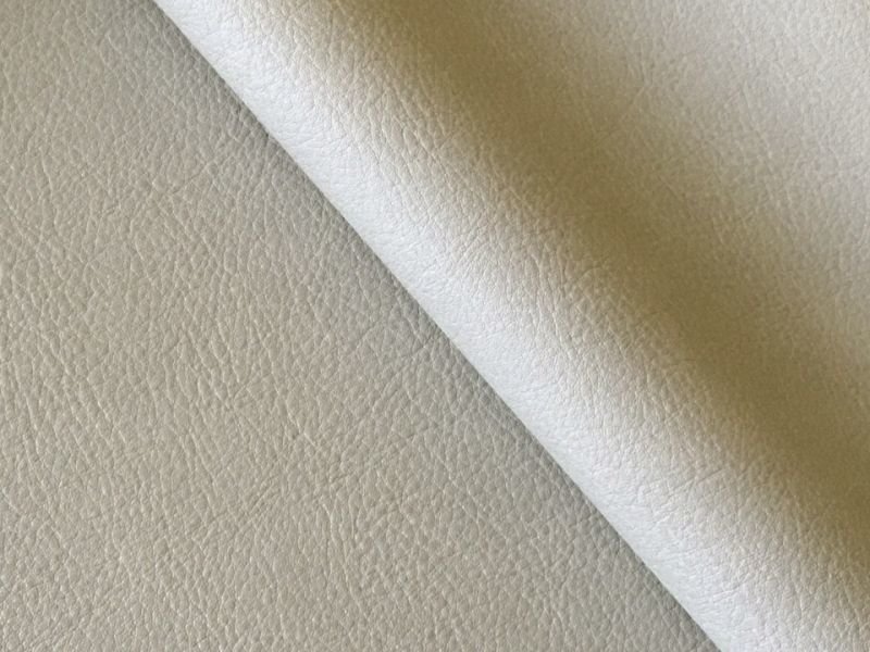 画像3: 合皮レザー生地  伸縮性【ヴィンテージ風 難燃 ライトグレー】 (3)