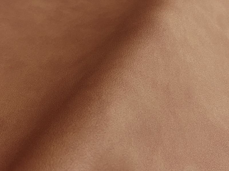 画像3: もっちり厚手 ソフト 合皮レザー生地 広幅 伸縮 難燃【茶】 (3)