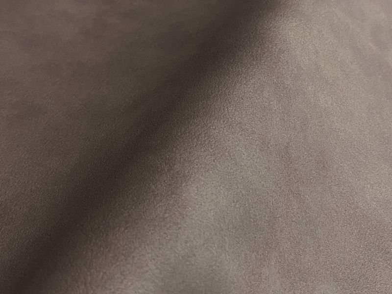 画像3: もっちり厚手 ソフト 合皮レザー生地 広幅 伸縮 難燃【こげ茶】 (3)