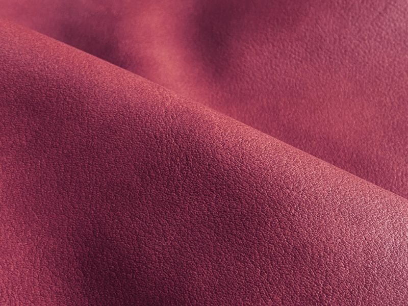 画像4: もっちり厚手 ソフト 合皮レザー生地 広幅 伸縮 難燃【ダークレッド】 (4)