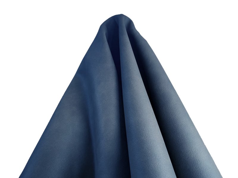 画像4: もっちり厚手 ソフト 合皮レザー生地 広幅 伸縮 難燃【ネイビー】 (4)