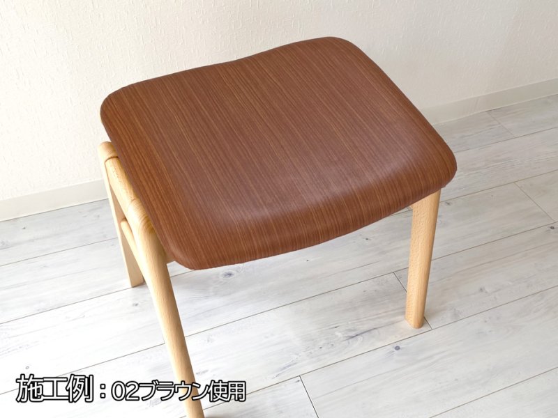 画像9: 合皮レザー生地 難燃 【木目柄 ペールブラウン】 (9)