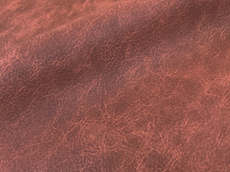 合皮レザー生地 伸縮性 難燃【ヴィンテージ風 レッドブラウン】